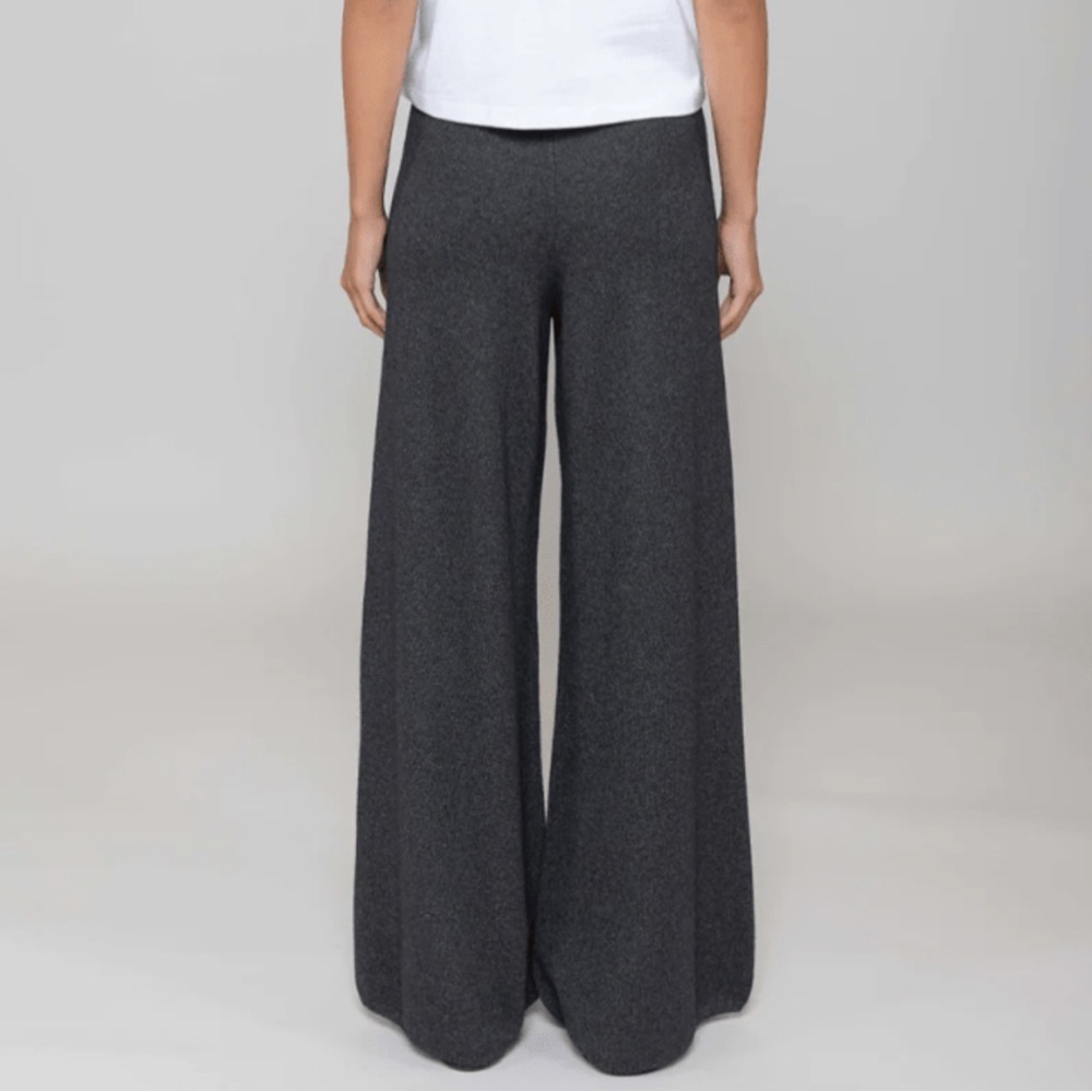Leset Pants Zoe Cashmere Wool Wide Leg Lounge Trousers Sz XL - Picture 4 of 14